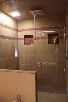 Different view of custom shower